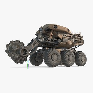 Future sci-fi interstellar excavator 3D model