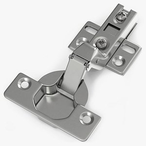 Furniture Hinge Half Overlay Silver