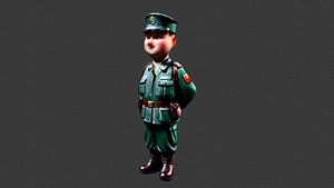World War II Dirty Soldier 3D model