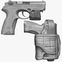 BERETTA PX4 Storm with Holster Zbrush Sculpt