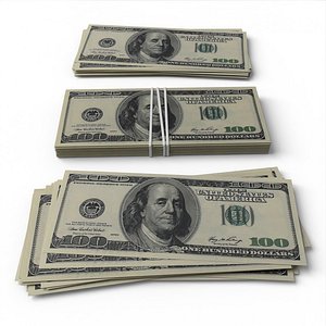 dollar bills stack model