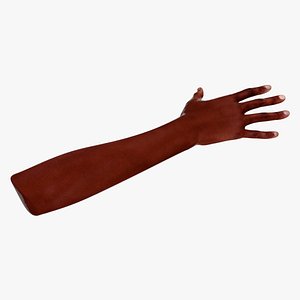 Dark Skinned Woman Hands Rigged model