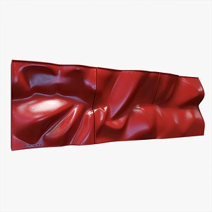 Red Landscape Wall Sculpture
