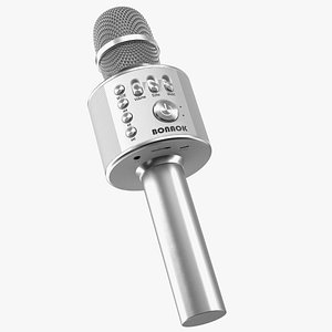 3D Wireless Microphone Bonaok for Karaoke Silver