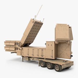 3D model Used Tactical Radar Trailer Dusty Finish Rigged