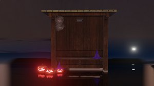 3D hallloween busstop model