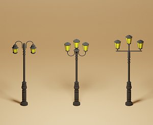 street lights pack 3D