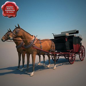 3ds max horse carriage