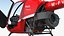 Robinson R-22 Compact Rotorcraft Red Rigged for Maya 3D