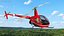 Robinson R-22 Compact Rotorcraft Red Rigged for Maya 3D