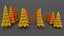 3d obj stylized tree pack