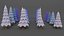 3d obj stylized tree pack