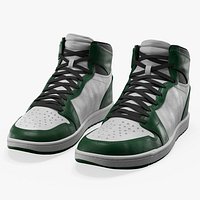 Retro Basketball High Top Footwear Green