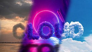 Cloudy Alphabet VDB 3D