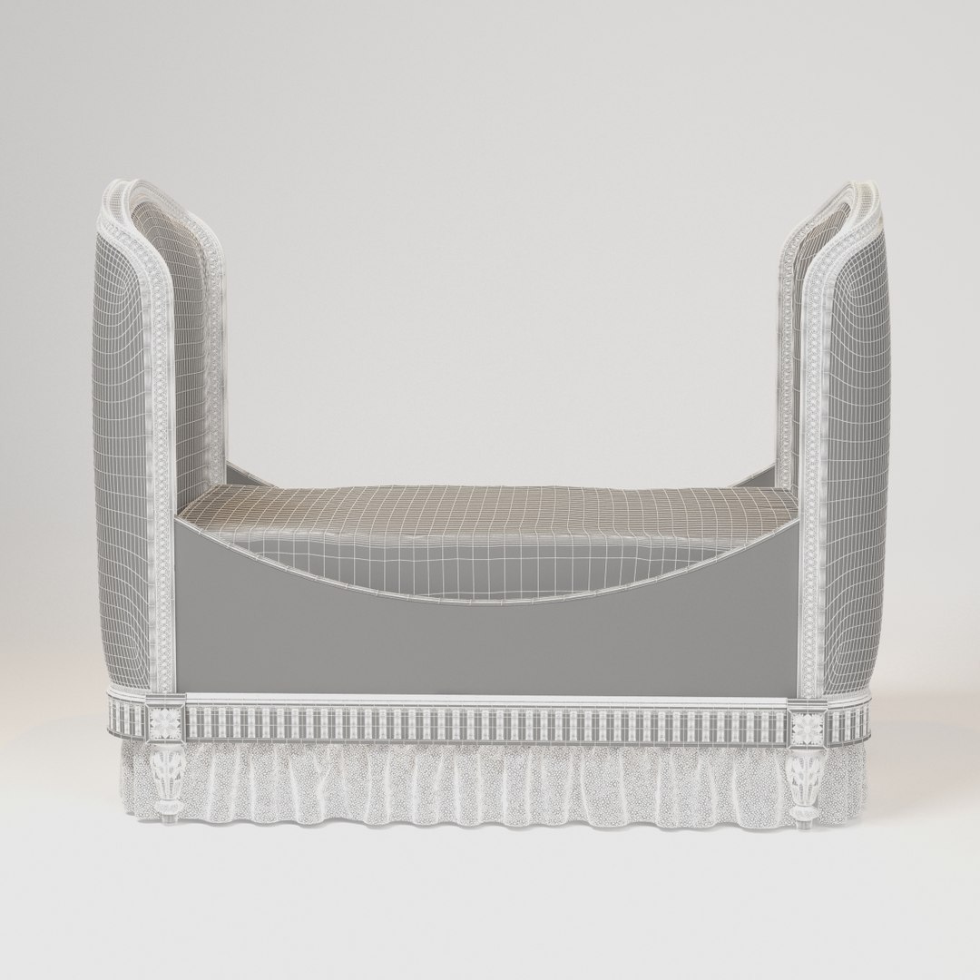 3d Restoration Hardware Belle Upholstered