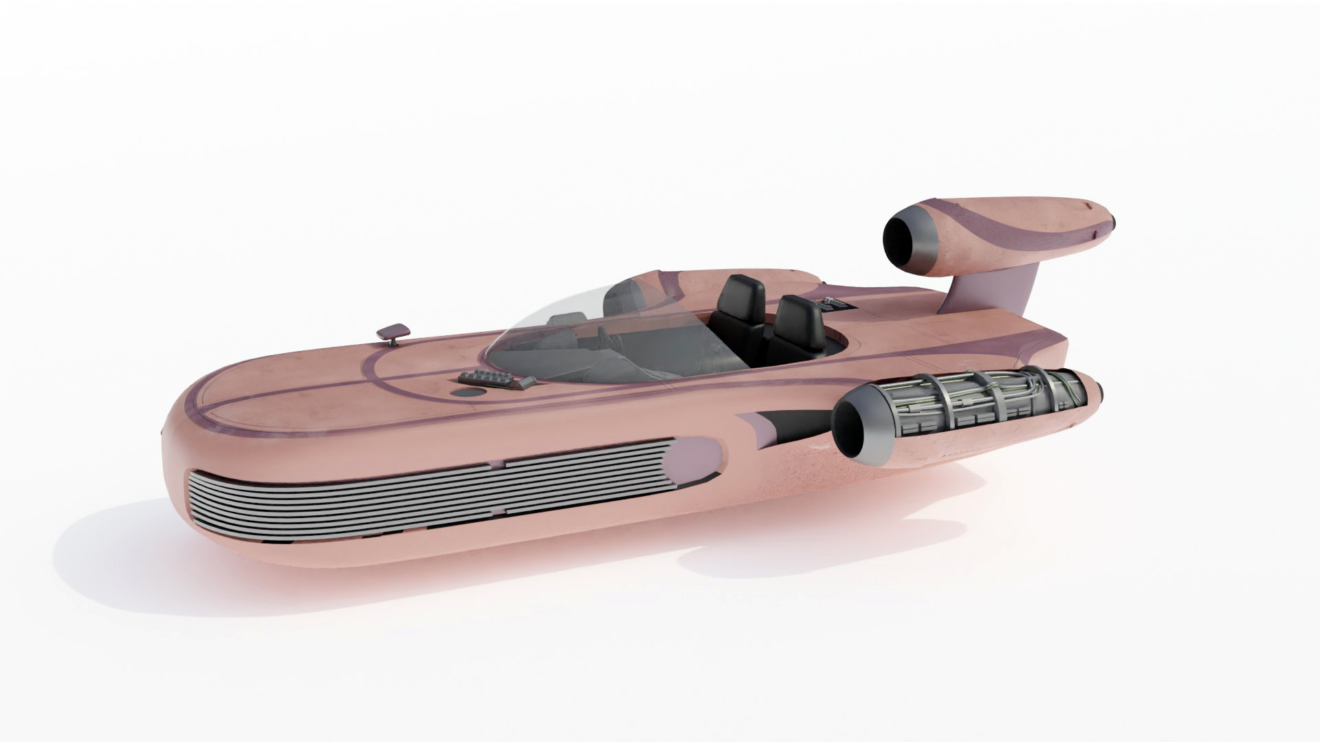 x-34 landspeeder star wars 3d model