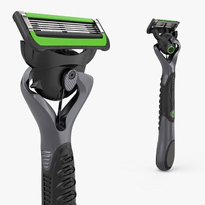 3D model Ergonomic Wet Shaving Razor with Blades