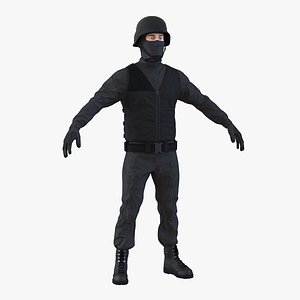 3d model swat man mediterranean 3