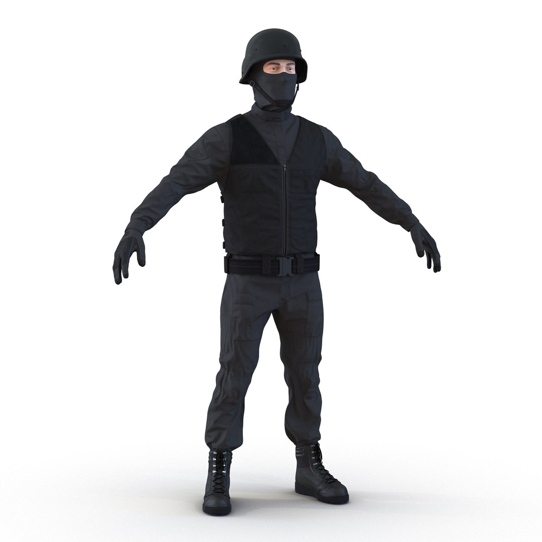 SWAT Man Mediterranean 3 3D model preview