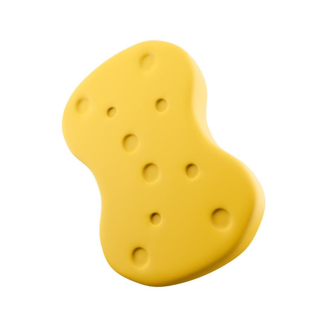 Yellow Sponge Icon Model - TurboSquid 2066450