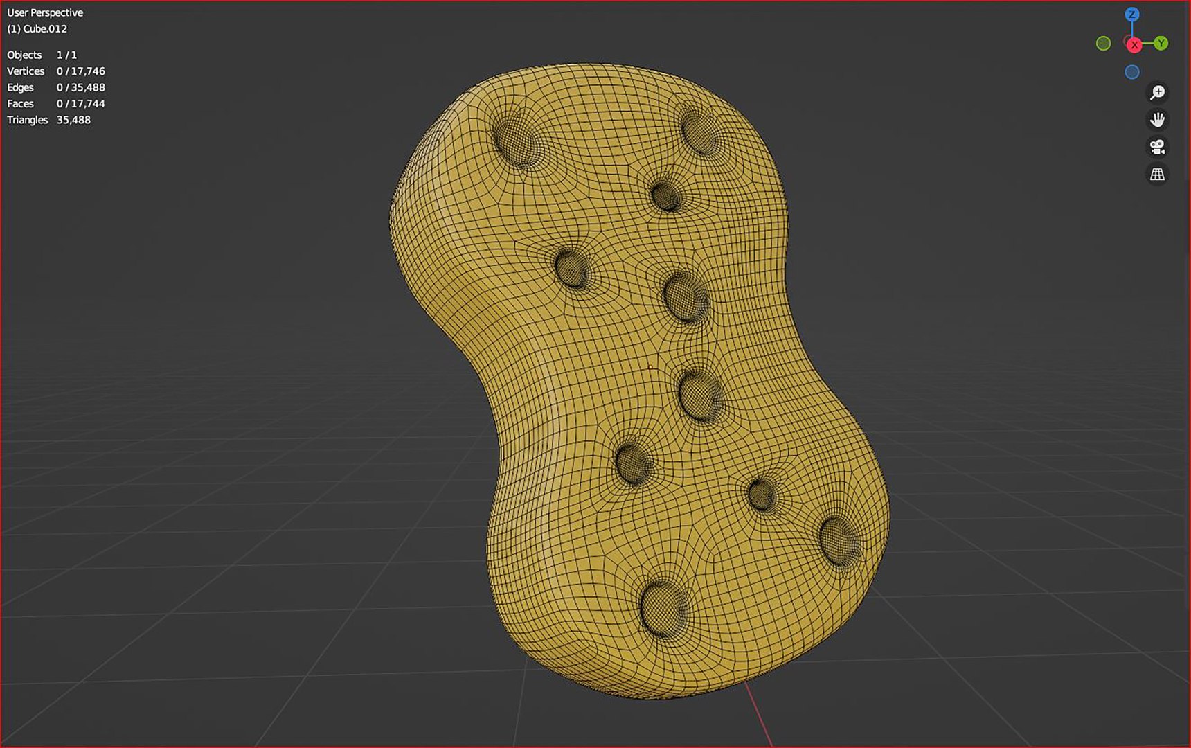 Yellow Sponge Icon Model - TurboSquid 2066450