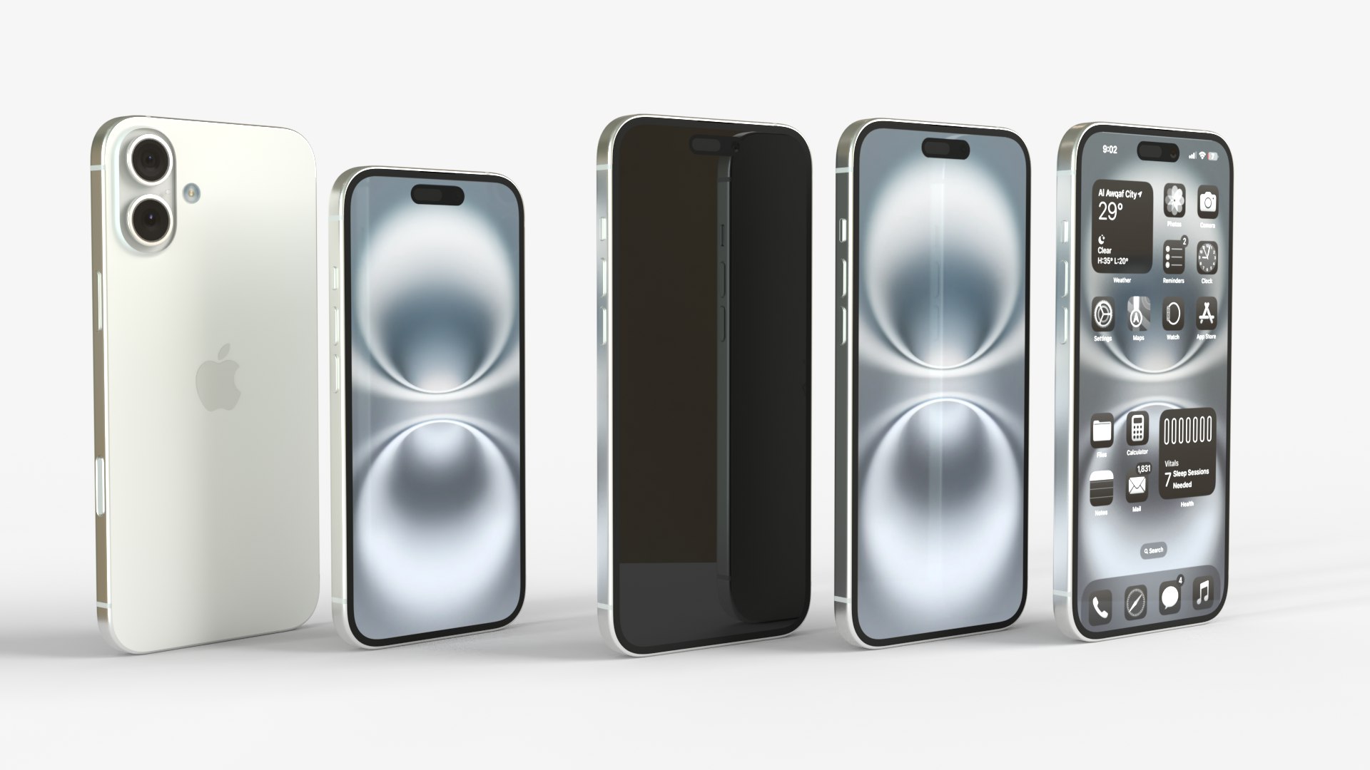 Apple IPhone 16 And 16 Plus White Model - TurboSquid 2283199