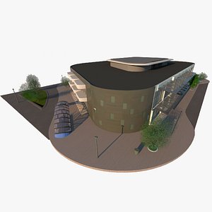 3D model Modern mall exterior