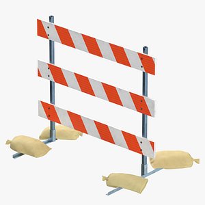 Safety Barrier 03 Clean and Dirty 3D model