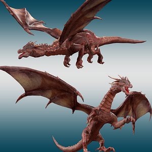 Fire Red Dragon Animated