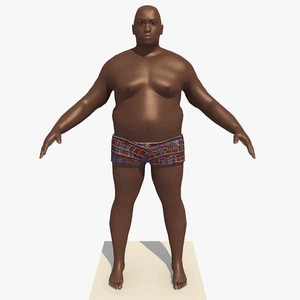 Homem gordo africano manipulado (Albert) Modelo 3D - TurboSquid 902603