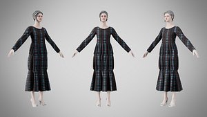 Dress 25 Abstract Sound Wave 3D model