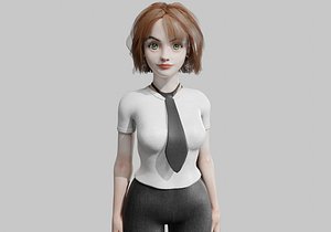 cute business Woman V38339 3D model