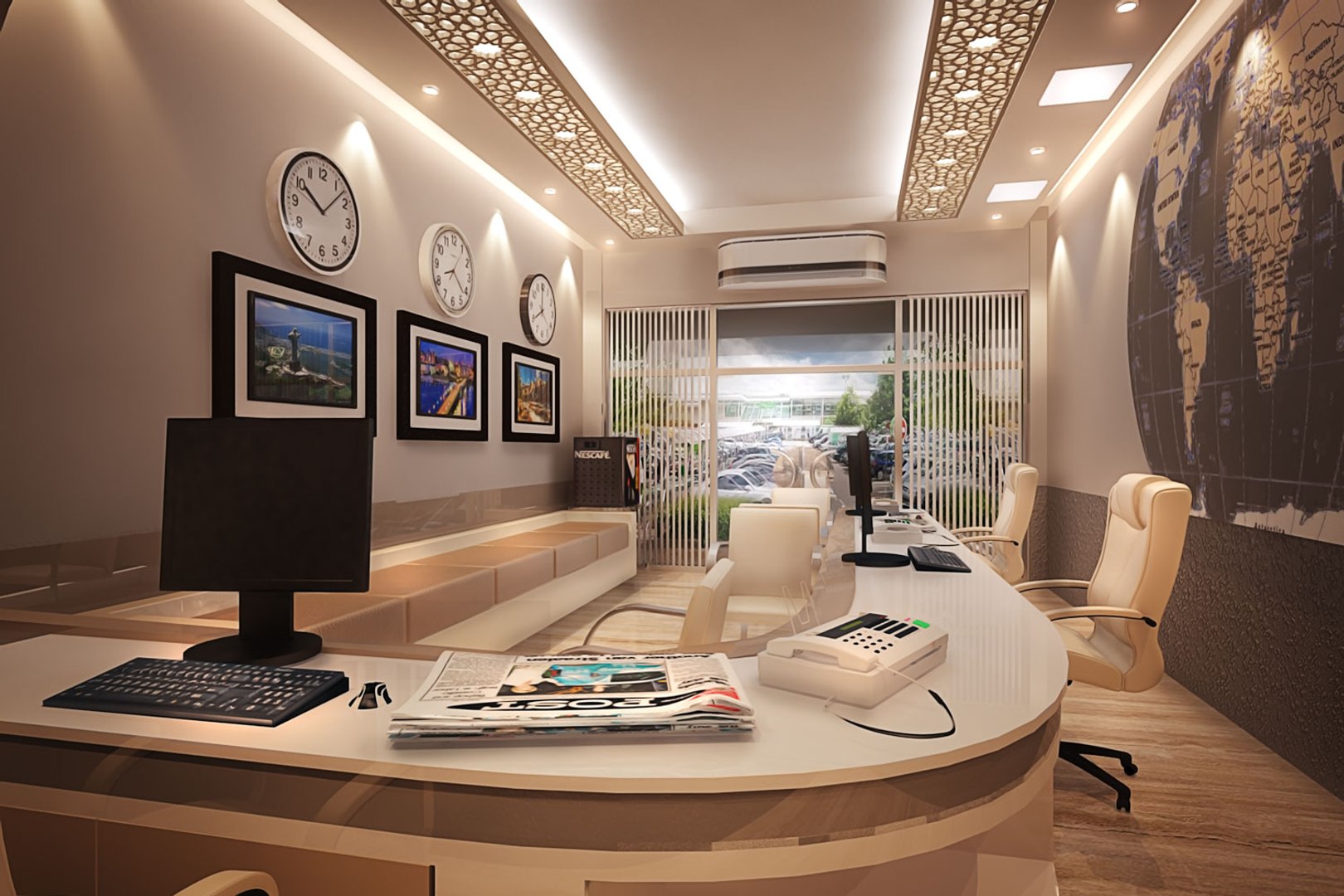 3D Travel Agency Office Autocad Drawings TurboSquid 1342410