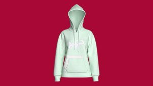 Girls Double Layer Kangaroo Pocket Hoodie