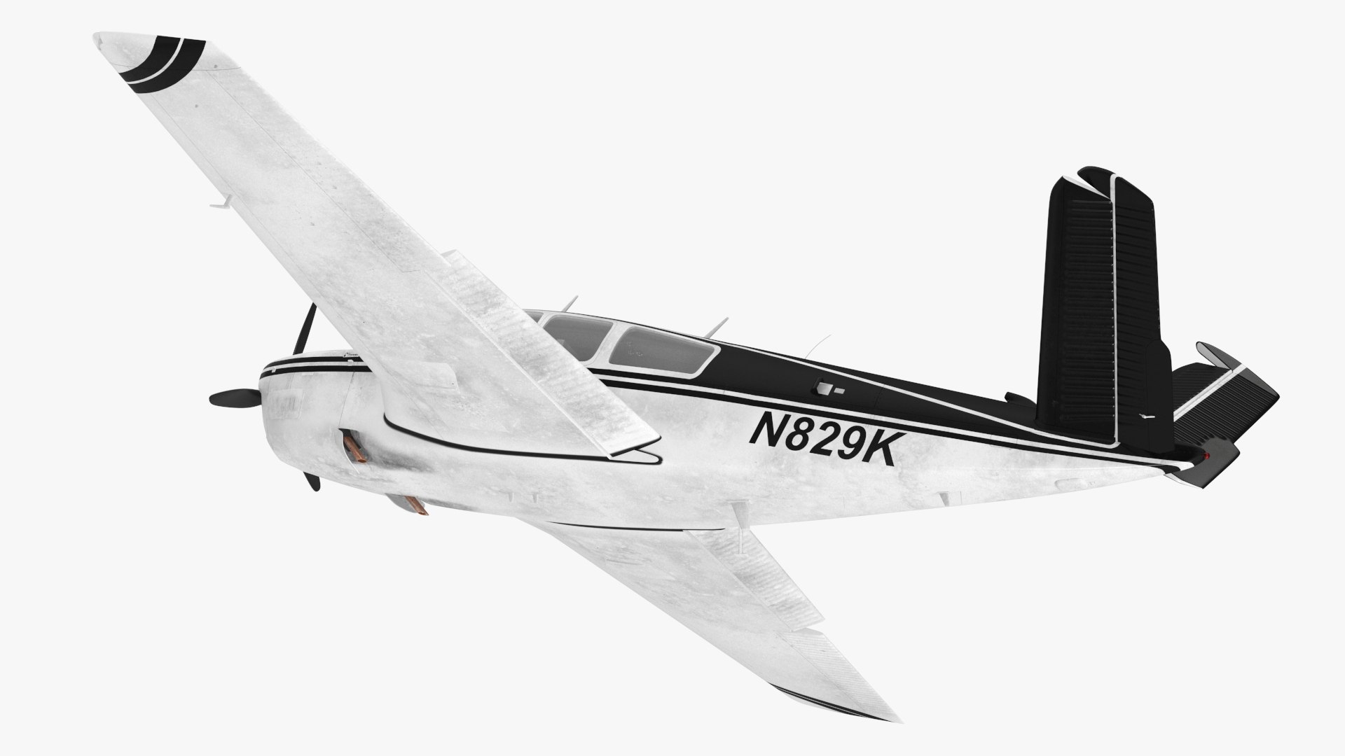 Private Aircraft Beechcraft Bonanza S35 V Tail Rigged For Maya 3D Model ...