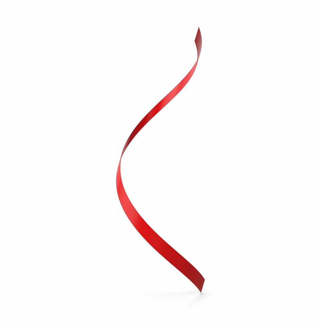 Red Curly Ribbon 3D Model - TurboSquid 2330746