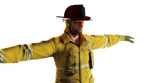 3D Brave Protector HighQuality Firefighter