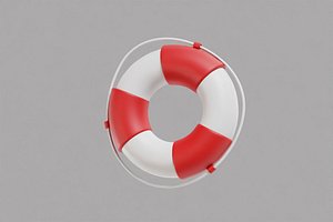 3D Lifebuoy cartoon model