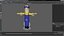 Maya 用にアニメーション化されたインフレータブル バーカー左手