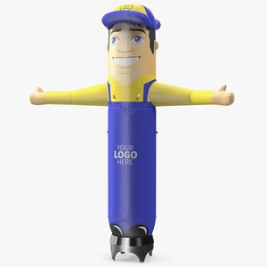 Inflatable Barker Left Hand Animated for Maya 3D model