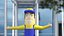 Maya 用にアニメーション化されたインフレータブル バーカー左手