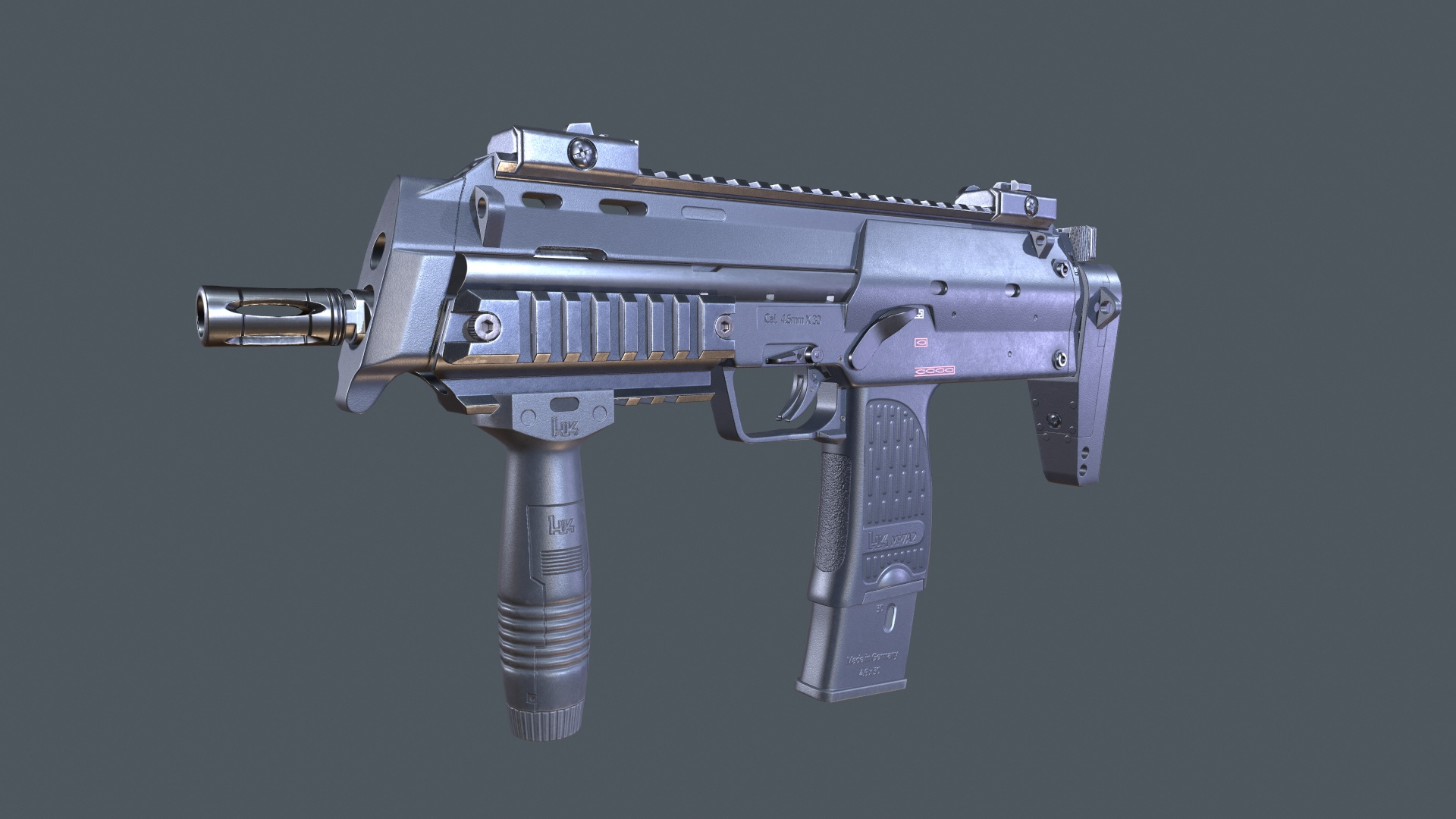 3D Heckler Koch Submachine Gun - TurboSquid 1652795