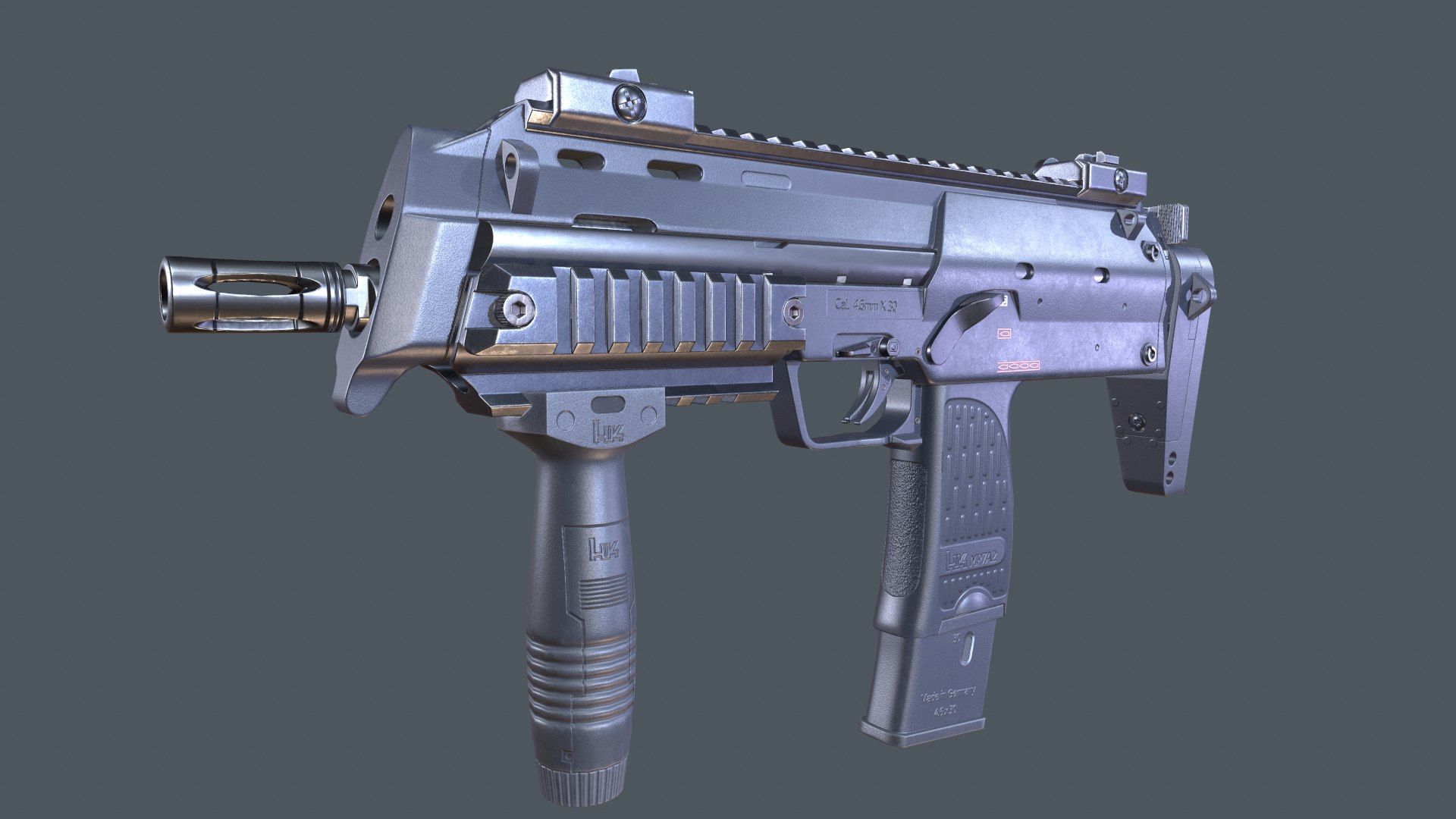 3D Heckler Koch Submachine Gun - TurboSquid 1652795