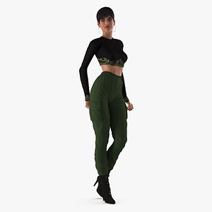woman casual street clothes 3D model