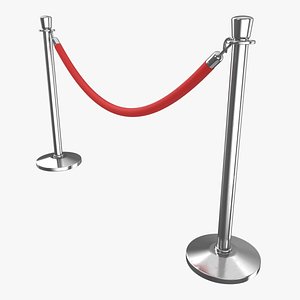 realistic stanchion rope 3D model