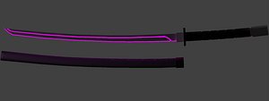 3d blend dark blade glowing