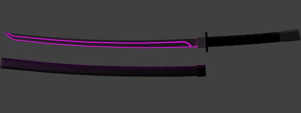 3d blend dark blade glowing