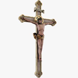 3D model Medieval Crucifix Crema Rose - PBR