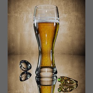 3D beer glass foam
