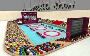 3D model wrestle sports arena 04